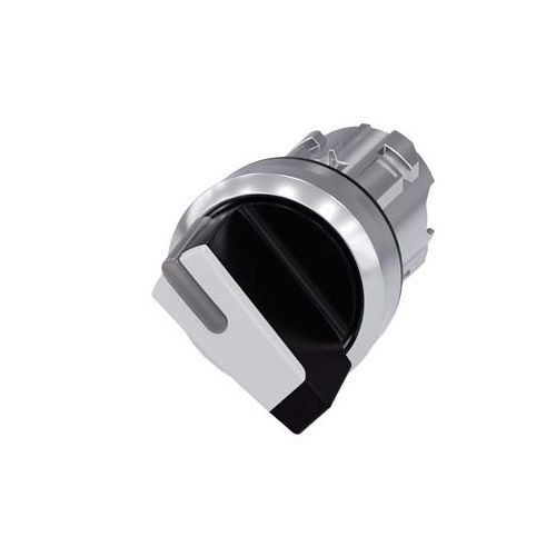3SU10522BF600AA0Siemens 3SU10522BF600AA0 3SU1 Illuminated Selector Switch, 22 mm, Short Lever Operator, White