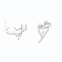 M24nVent ERICO M24 Hammer-on-Flange Clip, 1/8 to 1/4 in THK, 100 lb Load, Steel, Caddy&reg; Armor