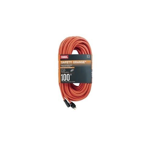 03304.63.04Carol, Hi Vis/ Lo Temp SJTW All Weather Extention Cord, 125 V, 100 ft