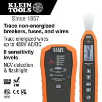 ET450Klein® ET450 Circuit Tracer Kit, LCD with Back Light Display, ABS and Electronic Components