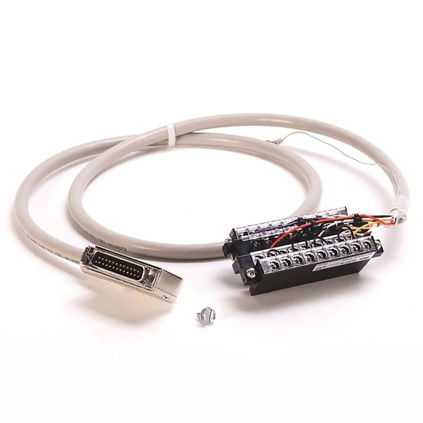 1492-ACAB010EA69Allen-Bradley 1492-ACAB010EA69 Prewired Cable for 1769-IF8 (S-ended voltage) Analog input, 20 conductors, #22 AWG, shielded, w/Two 1769-RTBN18 connectors & AIFM 25-Pin D-shell connector, length 1.0 meter (3.28 feet)