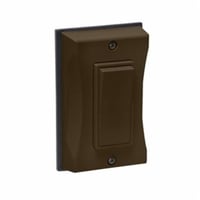 BELL® 5123-2 1-Gang Non-Metallic Vertical Weatherproof Decorator Switch Cover, 1.505 in L x 4.82 in H, For Use With 1-Pole/3-Way Decorator Switch, Bronze