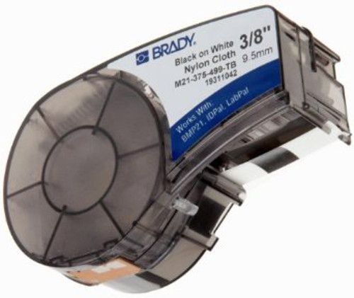 M21-375-595-WTBrady® M21-375-595-WT Label Marker Cartridge, 21 ft L x 3/8 in W, For Use With BMP21, ID PAL and LAB PAL label Printers