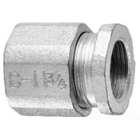 198EATON Crouse-Hinds 198 3-Piece Conduit Coupling, 3-1/2 in, For Use With Rigid/IMC Conduit, Malleable Iron, Zinc Plated