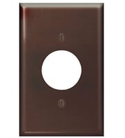 Leviton® 80504 Midway Size Traditional Wallplate, 1 Gang, 4-7/8 in H x 3-1/8 in W, Thermoset, Brown