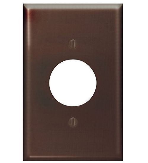 Leviton® 80504 Midway Size Traditional Wallplate, 1 Gang, 4-7/8 in H x 3-1/8 in W, Thermoset, Brown