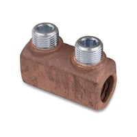 Blackburn® Locktite® 32511 2-Way Non-Insulated Compression Connector, 2/0 to 4/0 AWG Copper Conductor, 2-5/16 in L, Copper