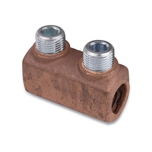 Blackburn® Locktite® 32511 2-Way Non-Insulated Compression Connector, 2/0 to 4/0 AWG Copper Conductor, 2-5/16 in L, Copper