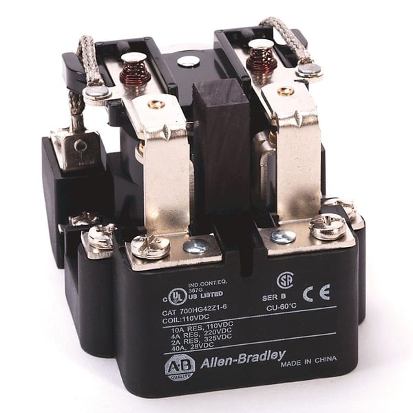 700-HG45Z48-6Allen-Bradley 700-HG45Z48-6 700-HG General Purpose Open-Style Power Relay, SPST-NO-DM, 48V DC, Magnetic Blowout