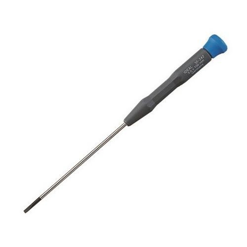 IDEAL® 36-242 Electronics Slim Screwdriver, 1/8 in Cabinet, CRV Steel Shank, 7-9/16 in OAL, Plastic Handle, Polished Chrome