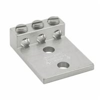 T3A2-250NILSCO® ClearChoice® T3A2-250N 3-Conductor Dual Rated Mechanical Terminal Lug, 6 AWG to 250 kcmil Aluminum/Copper Conductor, 1/2 in Stud, 3 Bolt Holes, 6061-T6 Aluminum Alloy