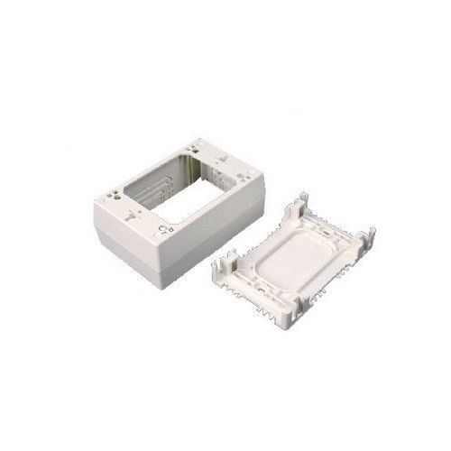 Wiremold® Sure-Snap® NM2048-FW Sure-Snap® Deep Non-Metallic Device Box, 4-3/4 in L x 3 in W x 1-3/4 in H, Fog White