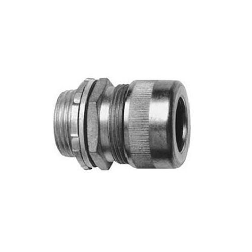 CGB192 SGCrouse-Hinds CGB192 SG Form B Straight Cable Gland Cord Connector, 1/2 in Trade, 1/8 to 1/4 in Cable Openings, Steel
