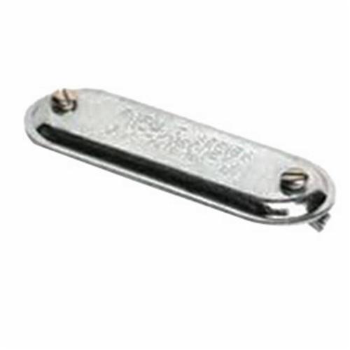 870O-Z/Gedney 370F 170F Conduit Body Cover, 1 in Hub, For Use With Form 7™ Conduit Body, Iron, Zinc Electroplated
