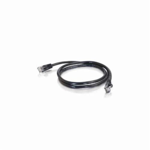 Quiktron® 570-135-005 Value Booted Patch Cord, Cat 5e, 24 AWG Solid Copper Conductor, Male RJ45 Connector, 5 ft L Cord, Black