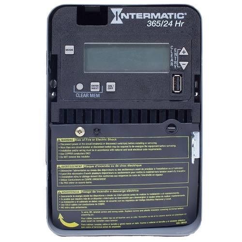 Intermatic® ET2115C ET2000 Electronic Time Switch, 1 min to 23 hr 59 min Setting, 120 to 277 VAC, 1, 2 hp, 1NO-1NC 1SPDT Contact, 1 Poles