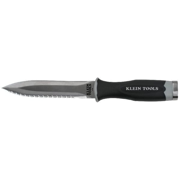 DK06Klein® DK06 Double Edged Serrated Duct Knife, 5-1/2 in L Stainless Steel Bit