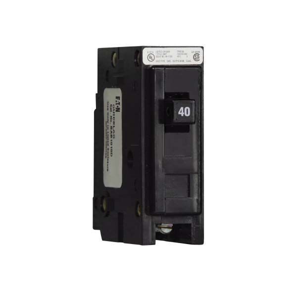 BAB1040EATON QuickLag® BAB1040 Type BAB Miniature Circuit Breaker, 120/240 VAC, 40 A, 10 kA Interrupt, 1 Poles, Non-Interchangeable/Thermal Magnetic Trip