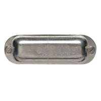Appleton® UNILETS™ K100 Blank Conduit Body Cover, 1 in Hub, For Use With Form 35™ UNILETS™ Conduit Outlet Body, Steel, Zinc Electroplated