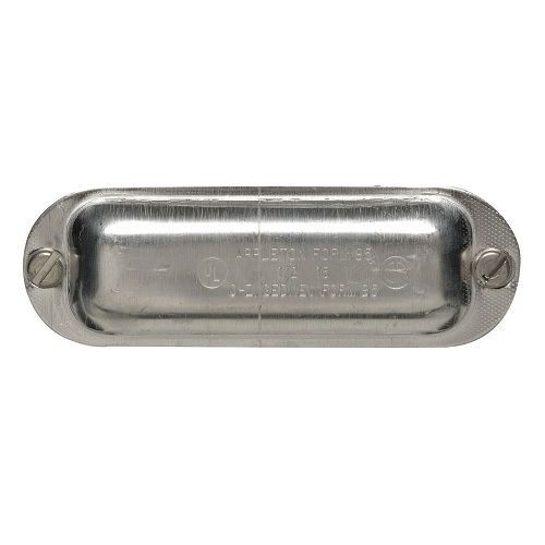Appleton® UNILETS™ K100 Blank Conduit Body Cover, 1 in Hub, For Use With Form 35™ UNILETS™ Conduit Outlet Body, Steel, Zinc Electroplated