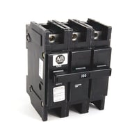 1492-MCBA3A0Allen-Bradley, 1492-MC Circuit Breaker, 1492 Miniature Circuit Breaker, Circuit Breaker - 1" wide per pole, DIN rail mounting, 10 kA, 3 Poles, 100 Amps, Standard Terminal