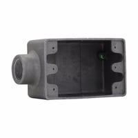 FS2 SAEATON Crouse-Hinds Condulet® FD2 SA Deep Device Box With Mounting Lug, 3/4 in NPT Trade, 1 Gang, Sand Copper-Free Aluminum, Natural