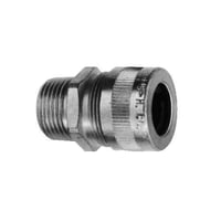 Crouse-Hinds CGB192 Form B Straight Cable Gland Connector, 1/2 in Trade, 1/8 to 1/4 in Cable Openings, Aluminum, Electro-Plated Zinc/Chromate Coated