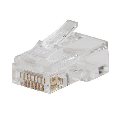 Klein® Pass-Thru™ VDV826-729 8-Contact 8-Position Modular Data Plug, Solid/Stranded Conductor, PVC