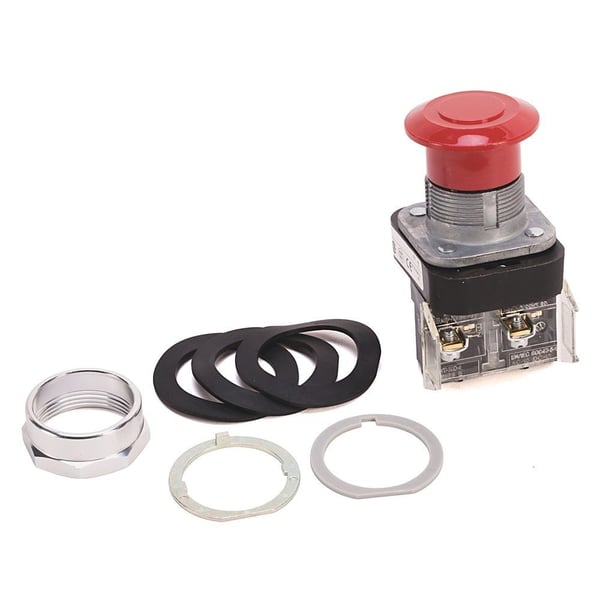 800T-FX6D1Allen-Bradley 800T-FX6D1 30.5mm Type 4/13 2 Pos. PB-Non-Illum., Mushroom Hd (Push-Pull), Red, 1 NO