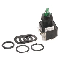 800H-16HRR2KB6AXAllen-Bradley 800H-16HRR2KB6AX 30.5mm Type 4/4X/13 Sel. Switch-Illum., 2 Pos., Transformer, 120V AC 50/60 Hz, Red, Std. Knob Maint., KB6 Maintained Cam, 1 NO-1 NC