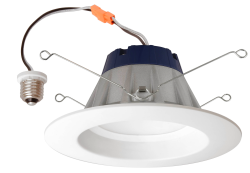 LEDRT56700950/74293Sylvania UltraLED™ LEDRT56700950/74293 Contractor RT5/6 Series Recessed Downlight Kit, LED Lamp, 10 W Fixture, 120 VAC