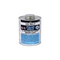 G2636SUnited Elchem Polar-Weld™ 2636S 2600 All Weather Low VOC PVC Solvent Cement, 32 oz Container, Clear, For Use With All Classes and Schedules of PVC Pipe and Fittings Upto 6 in Dia with Interference Fit