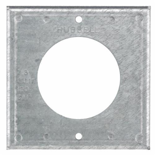 Wiring Device-Kellems HBL50SC Non-Weatherproof Cover, 4 in L x 4 in W, Steel