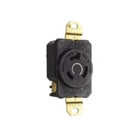 L720RHubbell® Hubbell-Pro™ L720R Locking Receptacle, 277 VAC, 20 A, 2 Poles, 3 Wires, Black