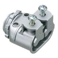 Arlington Saddlegrip® SG3838 Duplex Straight Cable Connector, 3/8 in Trade, 1/2 in Knockout, 0.445 to 0.612 in Cable Openings, Die Cast Zinc
