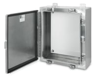 AB-24248NFAAustin Electrical Enclosures AB-24248NFA Aluminum Enclosure, 24 in H x 24 in W x 8 in D, Continuous Hinged/Gasketed/Padlockable/HASP cover, NEMA 4X Nema Rating, Aluminum