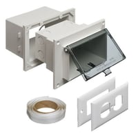 Arlington InBox™ DHB1C DB Series 1-Piece Low Profile Electrical Box, Plastic, 22 cu-in Capacity, 1 Gangs, 1 Outlets, 4.934 in L x 7.186 in W x 5.283 in H