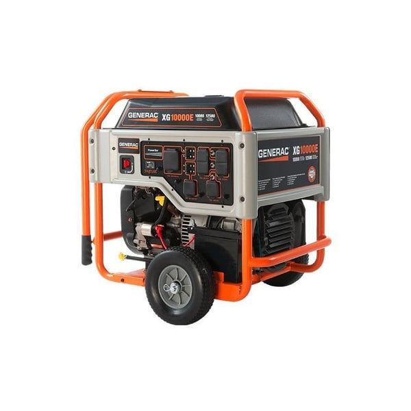 Generac® 5802 XG10000E Portable Generator, 120/240 VAC, 83.3 A, 12500 W Starting/10000 W Running Power Rating, OHVI Engine, 3600 rpm Speed