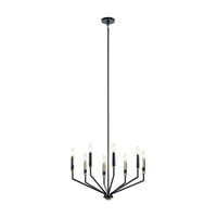 52349BKKichler® 52349BK Armand™ Contemporary Style Non-Dimmable Chandelier, (8) B Incandescent Lamp, 60 W Fixture, 120 V, Black Housing