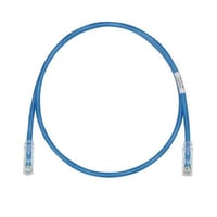 Panduit® PanNet® TX6-28™ UTP28SP3BU Class E Patch Cord, Cat 6, 28 AWG U/UTP Copper Conductor, Modular Plug Boot Connector, 3 ft L Cord, Blue
