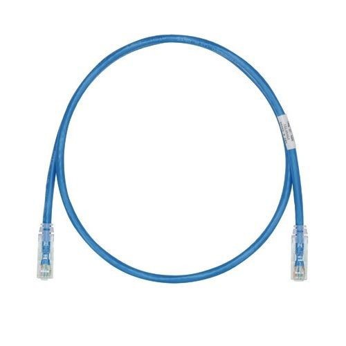 Panduit® PanNet® TX6-28™ UTP28SP3BU Class E Patch Cord, Cat 6, 28 AWG U/UTP Copper Conductor, Modular Plug Boot Connector, 3 ft L Cord, Blue