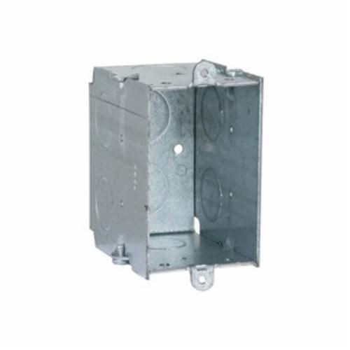 561RACO® 561 Gangable Switch Box, Steel, 14 cu-in, 1 Gang, 1 Outlet, 8 Knockouts