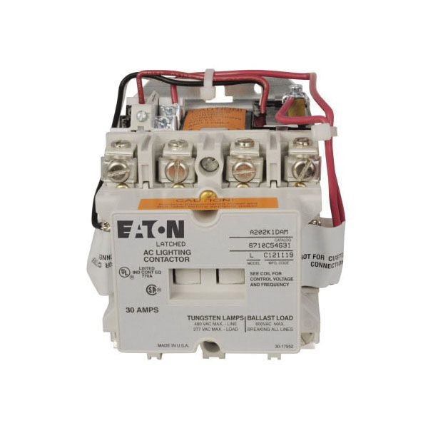 A202K1BAMEATON A202K1BAM Magnetically Held Lighting Contactor, 110/120 VAC Coil, 2 Poles