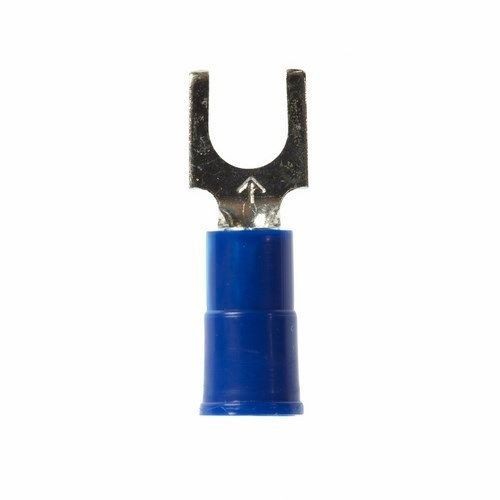 3M™ Highland™ 051128-59990 Insulated Block Fork Terminal, 16 - 14 AWG Conductor, 0.85 in L, Butted Seam Barrel, Copper
