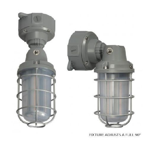 NUVO® by SATCO 65/172 Signature Adjustable Utility Style Vapor Tight Fixture, (1) LED Lamp, 100 to 277 V, Gray Housing