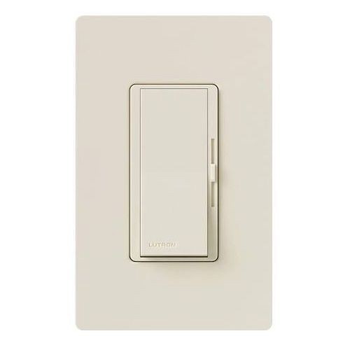 DV-603P-LA-CSADiva® DV-603P-LA 3-Way Designer Style Dimmer Switch With Locator Light, 120 VAC, 1 Poles, On/Off Operation, Light Almond