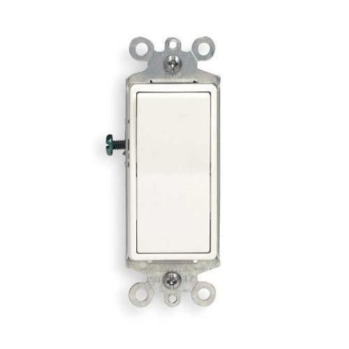 Leviton® Decora® 5604-2W 4-Way Grounding AC Quiet Switch, 120/277 VAC, 15 A, 1/2 hp, 2 hp Power Rating