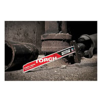 48-00-5262Milwaukee® SAWZALL® TORCH™ 48-00-5562 Saw Blade, 9 in L x 1 in W, 7 TPI, Cast Iron Body, Universal Tang
