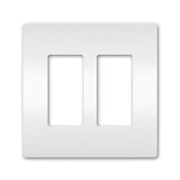 Pass & Seymour® Radiant® RWP262W Screwless Wallplate, 2 Gangs, 4.96 in W x 0.065 in D x 4.94 in H, Polycarbonate, White