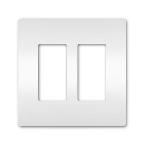 Pass & Seymour® Radiant® RWP262W Screwless Wallplate, 2 Gangs, 4.96 in W x 0.065 in D x 4.94 in H, Polycarbonate, White